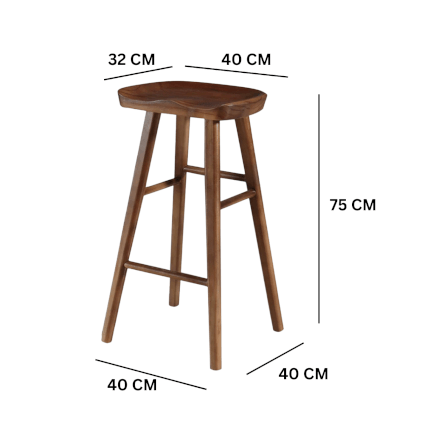 เก้าอี้บาร์ MY DOLLS HOUSE PINE 75 ซม. สีน้ำตาลเข้มเอสเพรสโซ่_1